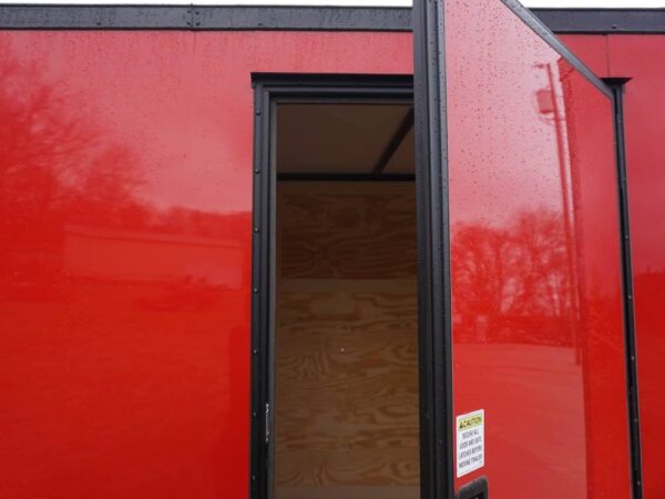 6x12 Enclosed Trailer Red V-Nose Blackout Package 3,500lb Axle Storage - Image 12