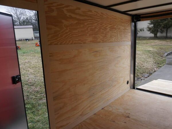 6x12 Enclosed Trailer Red V-Nose Blackout Package 3,500lb Axle Storage - Image 23