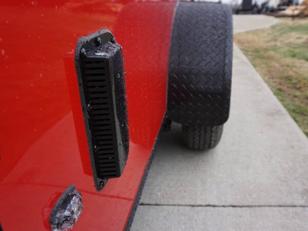 7x12 Enclosed Trailer Red V-Nose Blackout Package 3,500lb Axle Storage - Image 12