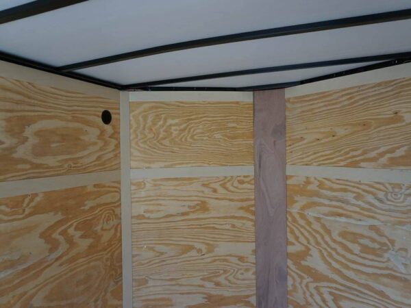 7x12 Enclosed Trailer Red V-Nose Blackout Package 3,500lb Axle Storage - Image 18