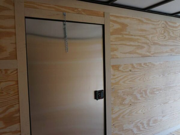 7x12 Enclosed Trailer Red V-Nose Blackout Package 3,500lb Axle Storage - Image 21