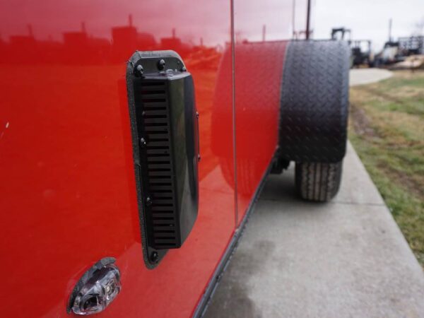 7x14 Enclosed Trailer Red V-Nose Blackout Package 3,500lb Axle Storage - Image 13