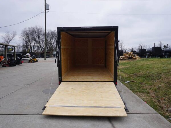 7x14 Enclosed Trailer Red V-Nose Blackout Package 3,500lb Axle Storage - Image 10