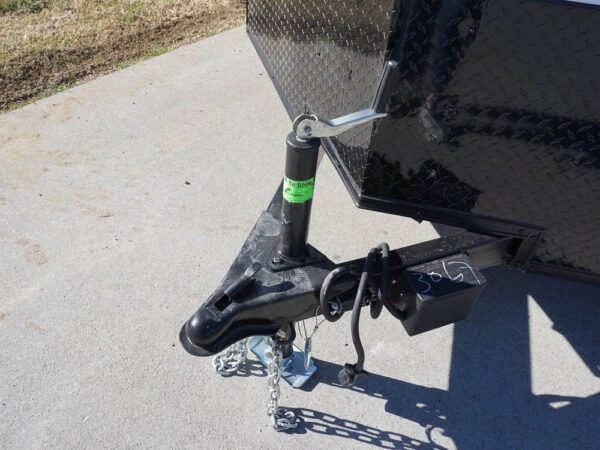7x16 Enclosed Trailer White V-Nose Blackout Package Tandem Axle Storage - Image 17