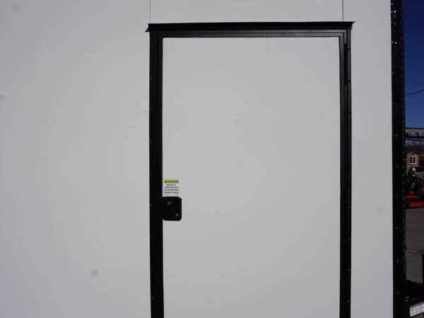 7x16 Enclosed Trailer White V-Nose Blackout Package Tandem Axle Storage - Image 16