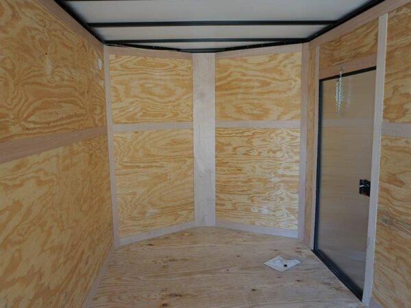 7x16 Enclosed Trailer White V-Nose Blackout Package Tandem Axle Storage - Image 20