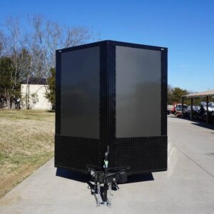 7x16 Enclosed Trailer Charcoal V-Nose Blackout Package Tandem Axle Storage