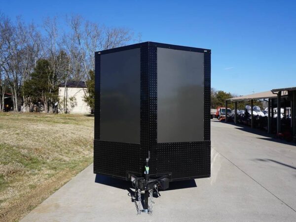 7x16 Enclosed Trailer Charcoal V-Nose Blackout Package Tandem Axle Storage