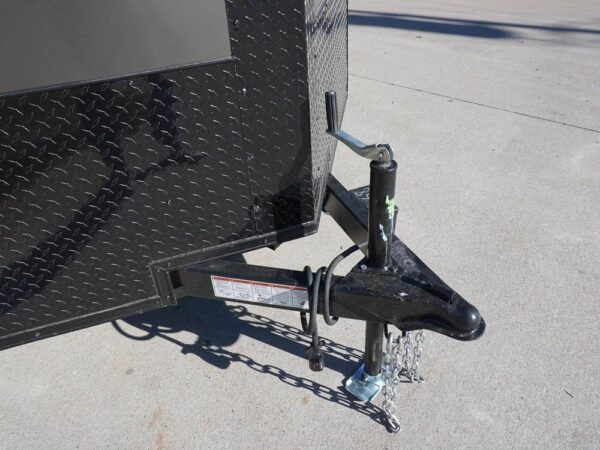 7x16 Enclosed Trailer Charcoal V-Nose Blackout Package Tandem Axle Storage - Image 9