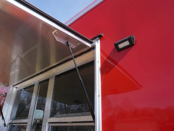 8.5 x 22 Red V-Nose BBQ Porch Concession with Blackout Trim Package - Image 13