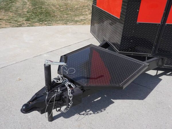 8.5 x 22 Red V-Nose BBQ Porch Concession with Blackout Trim Package - Image 16