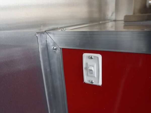8.5 x 22 Red V-Nose BBQ Porch Concession with Blackout Trim Package - Image 31