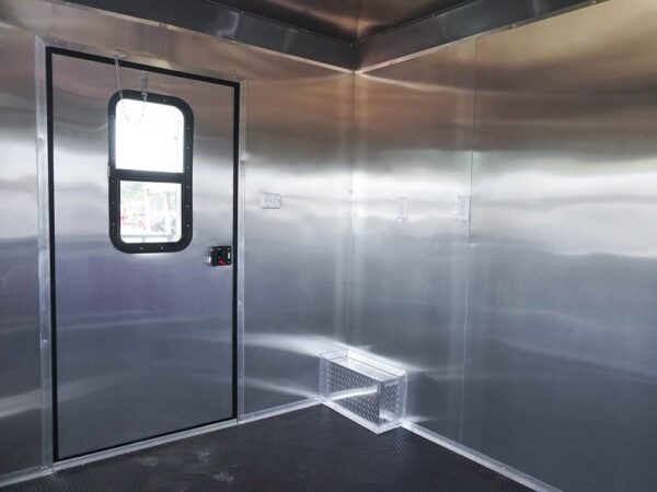8.5 x 22 Red V-Nose BBQ Porch Concession with Blackout Trim Package - Image 37