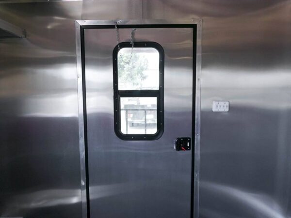 8.5 x 22 Red V-Nose BBQ Porch Concession with Blackout Trim Package - Image 38