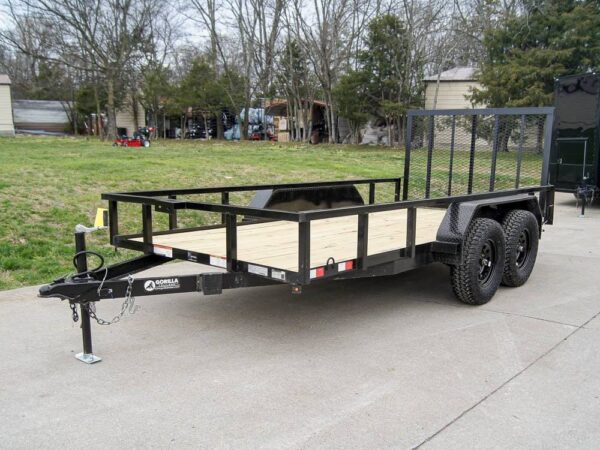 6.4x14 Straight Deck Tube Top Off Road Utility Trailer (2) 3,500lb Axles