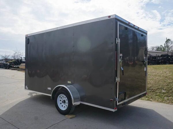 7x12 Enclosed Charcoal Trailer with Silver ATP 3500lb Axle Storage - Image 6