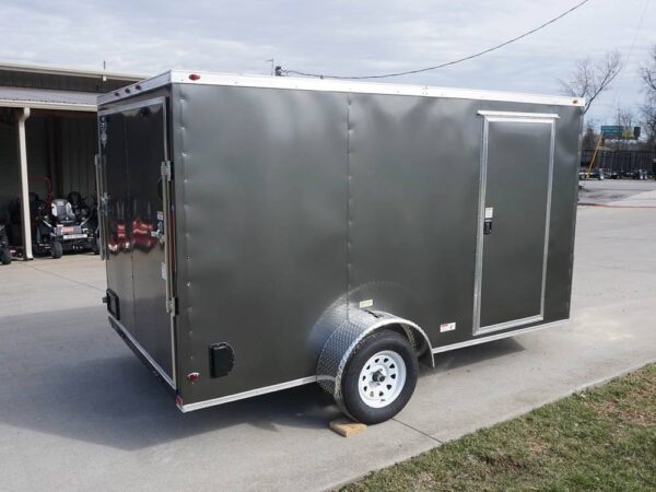 7x12 Enclosed Charcoal Trailer with Silver ATP 3500lb Axle Storage - Image 4