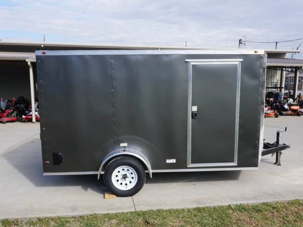 7x12 Enclosed Charcoal Trailer with Silver ATP 3500lb Axle Storage - Image 5