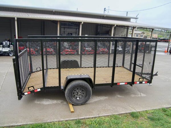 6.4x12 Dovetail Utility Trailer with 4ft Mesh Sides 3,500lb Axle - Image 6