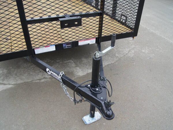 6.4x12 Dovetail Utility Trailer with 4ft Mesh Sides 3,500lb Axle - Image 9