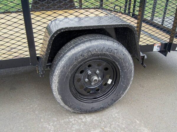 6.4x12 Dovetail Utility Trailer with 4ft Mesh Sides 3,500lb Axle - Image 13