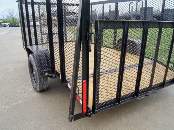6.4x12 Dovetail Utility Trailer with 4ft Mesh Sides 3,500lb Axle - Image 14