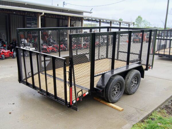 6.4x12 Dovetail Utility Trailer with 4ft Mesh Sides (2) 3,500lb Axles - Image 6