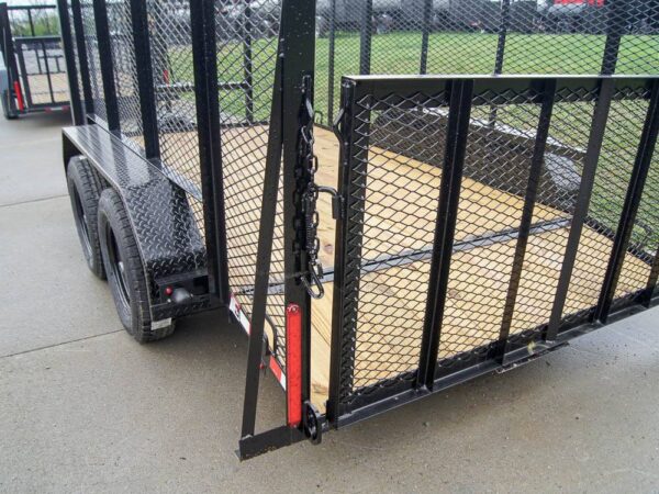 6.4x12 Dovetail Utility Trailer with 4ft Mesh Sides (2) 3,500lb Axles - Image 15