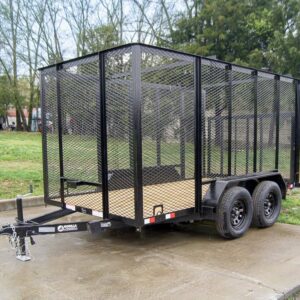 6.4x12 Straight Deck Utility Trailer with 6ft Mesh Sides (2) 3,500lbs