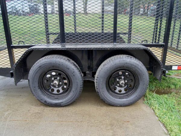 6.4x12 Straight Deck Utility Trailer with 6ft Mesh Sides (2) 3,500lbs - Image 12