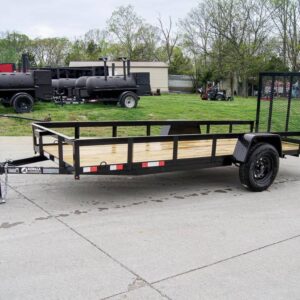 5x14 Straight Deck Utility Trailer Tall Gate 3,500lb Axle