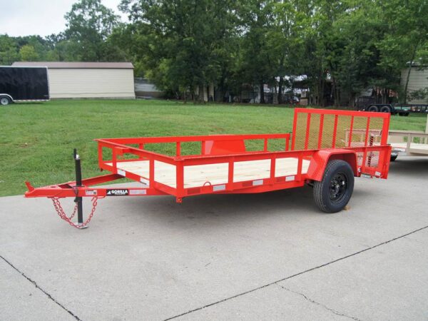 6'4" x 12 Powder Coated Dovetail Utility Trailer 3500lb Axle Powder Coated - Image 3