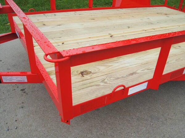 6'4" x 12 Powder Coated Dovetail Utility Trailer 3500lb Axle Powder Coated - Image 18