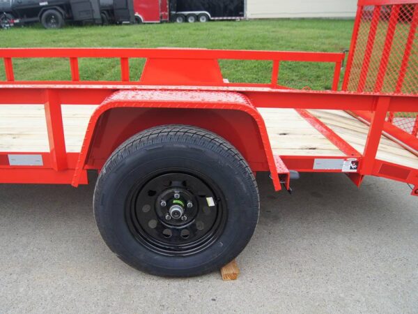 6'4" x 12 Powder Coated Dovetail Utility Trailer 3500lb Axle Powder Coated - Image 19