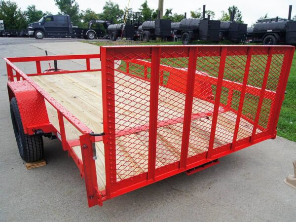 6'4" x 12 Powder Coated Dovetail Utility Trailer 3500lb Axle Powder Coated - Image 20