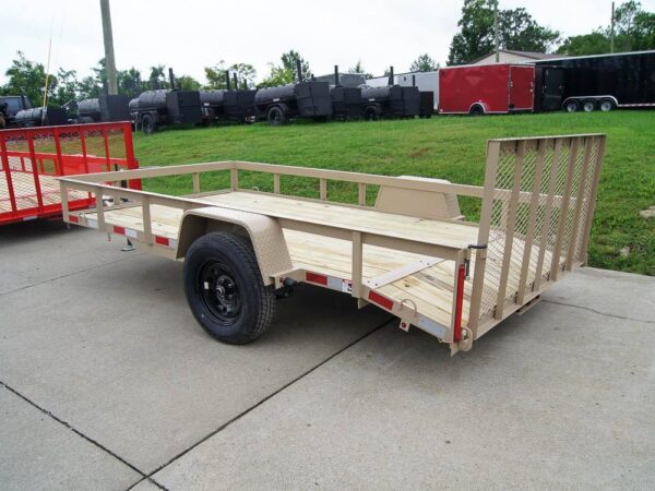 6'4" x 12 Powder Coated Dovetail Utility Trailer 3500lb Axle Powder Coated - Image 21