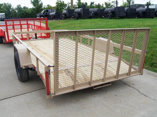 6'4" x 12 Powder Coated Dovetail Utility Trailer 3500lb Axle Powder Coated - Image 22