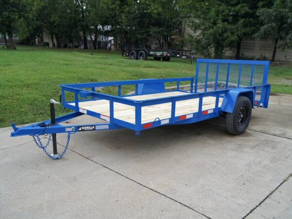 6'4" x 12 Powder Coated Dovetail Utility Trailer 3500lb Axle Powder Coated - Image 5