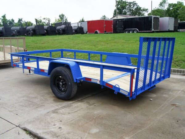 6'4" x 12 Powder Coated Dovetail Utility Trailer 3500lb Axle Powder Coated - Image 23