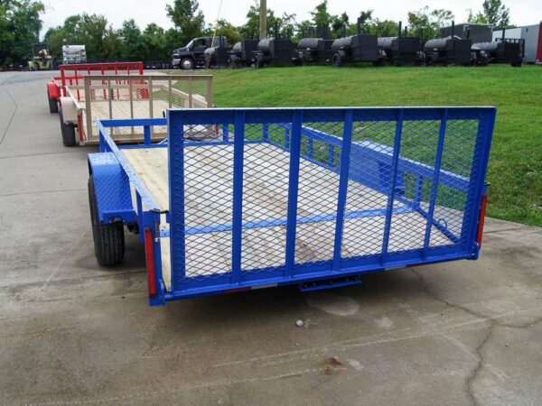 6'4" x 12 Powder Coated Dovetail Utility Trailer 3500lb Axle Powder Coated - Image 24