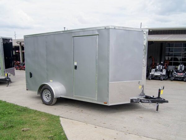 7x12 Silver Frost V-Nose Enclosed Trailer 3,500lb Axles