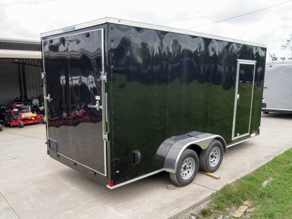 7x16 Black V-Nose Enclosed Storage Trailer (2) 3,500lb Axles - Image 6