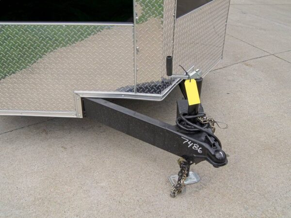 7x16 Black V-Nose Enclosed Storage Trailer (2) 3,500lb Axles - Image 10