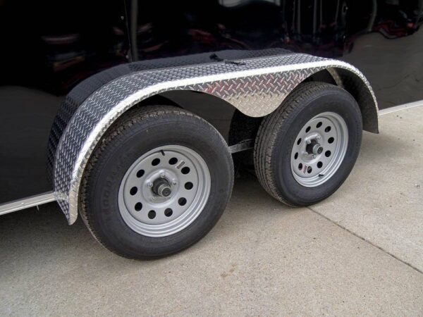 7x16 Black V-Nose Enclosed Storage Trailer (2) 3,500lb Axles - Image 11