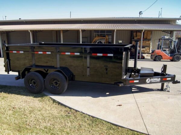 7x14 Gorilla Telescopic IBeam Dump Trailer with 3ft Sides (2) 7K Axles - Image 6