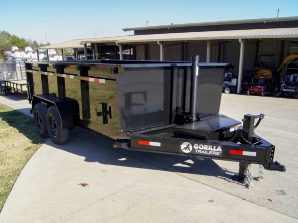 7x14 Gorilla Telescopic IBeam Dump Trailer with 3ft Sides (2) 7K Axles - Image 7
