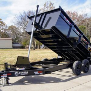7x14 Gorilla Telescopic IBeam Dump Trailer with 3ft Sides (2) 7K Axles