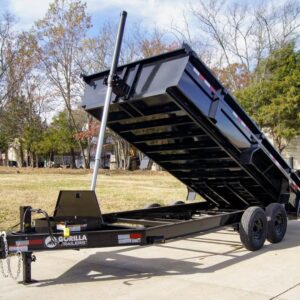 7x16 Gorilla Telescopic IBeam Dump Trailer with 2ft Sides (2) 7K Axles