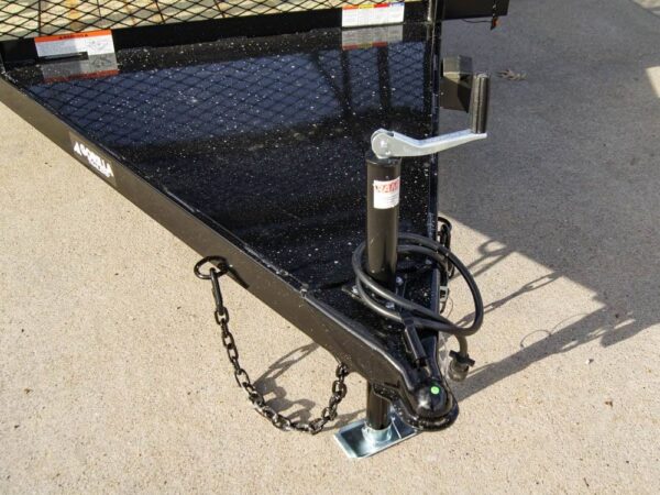 6.4x16 Utility Trailer Straight Deck 4ft Mesh Sides with Basket (2) 3,500lb Axles - Image 8