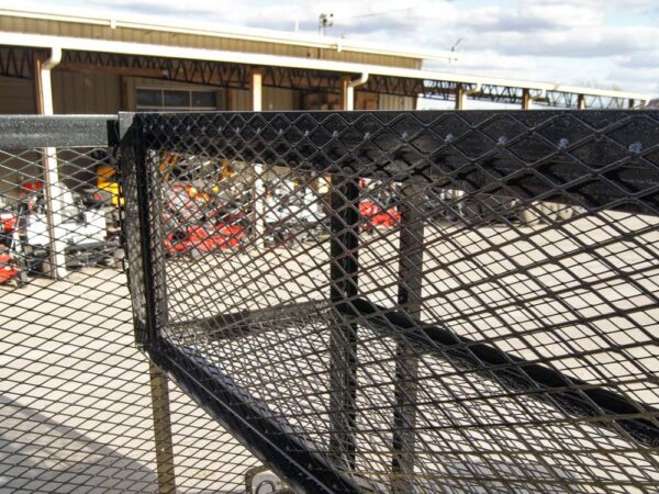 6.4x16 Utility Trailer Straight Deck 4ft Mesh Sides with Basket (2) 3,500lb Axles - Image 14